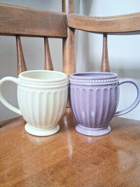 Lenox French Perle Groove Mugs